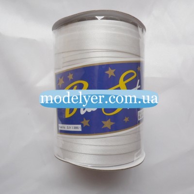 Бейка атласная 1,5 см (белый)